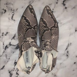 Steve Madden snakeskin booties
